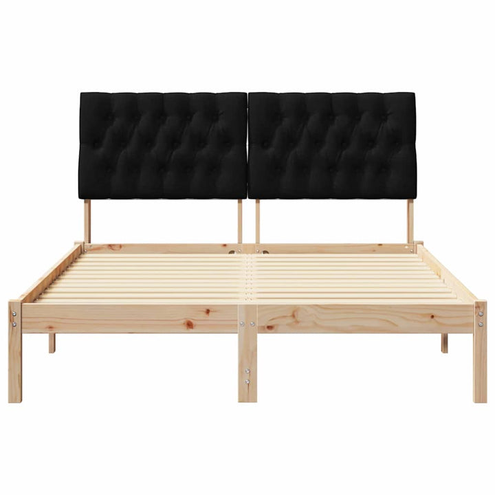Sengestel med Polstret Hovedgavl Brun 160 x 200 cm