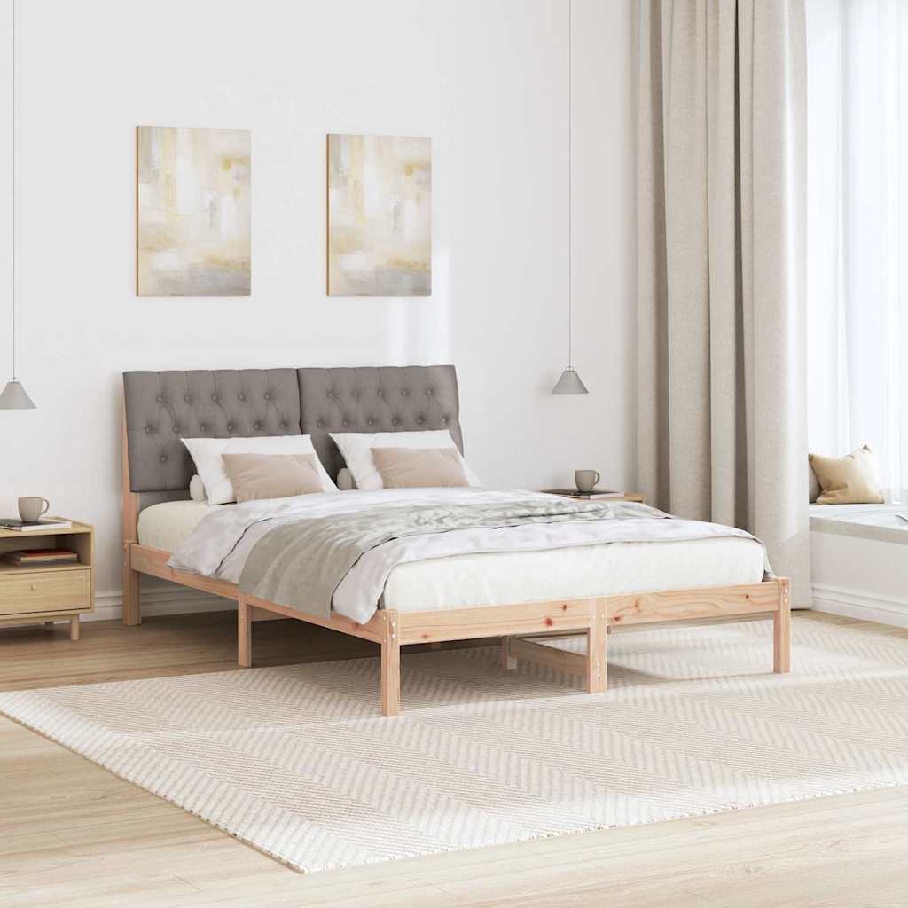 Sengestel med Polstret Hovedgavl Brun 160 x 200 cm