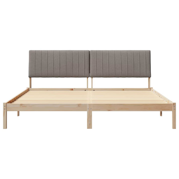 Sengestel med hovedgærde Brun 200 x 200 cm Massiv fyrretræ