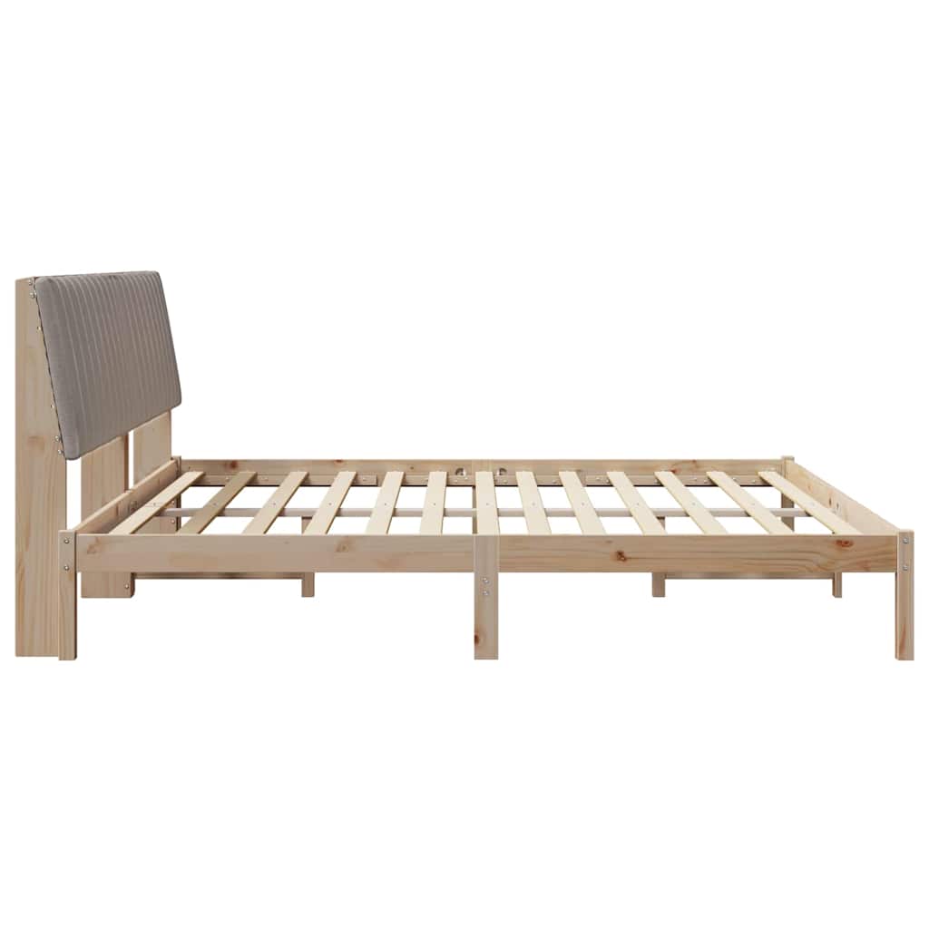 Sengestel med hovedgærde Brun 200 x 200 cm Massiv fyrretræ