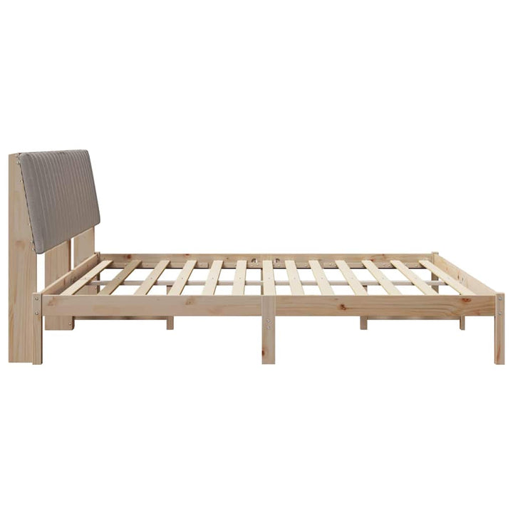 Sengestel med hovedgærde Brun 200 x 200 cm Massiv fyrretræ