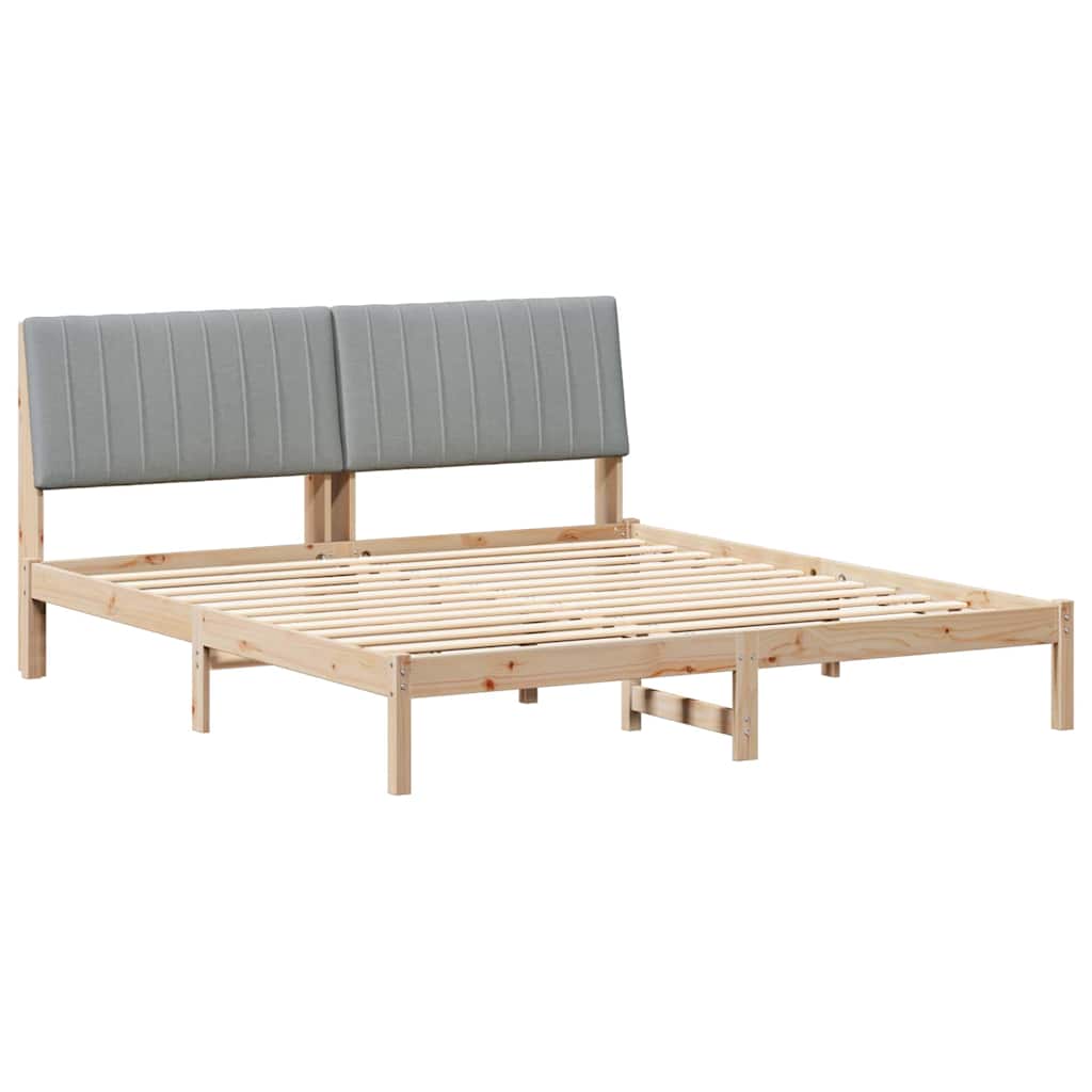 Sengestel med hovedgærde Brun 180 x 200 cm Massiv fyrretræ