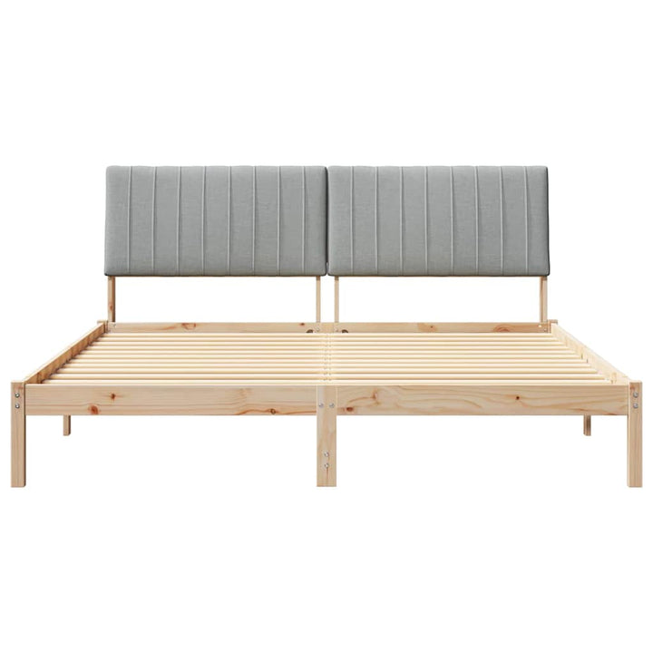 Sengestel med hovedgærde Brun 180 x 200 cm Massiv fyrretræ