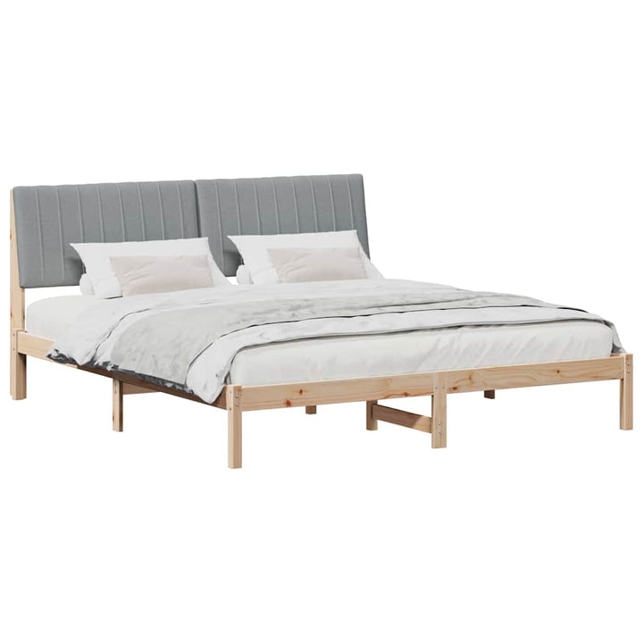 Sengestel med hovedgærde Brun 180 x 200 cm Massiv fyrretræ