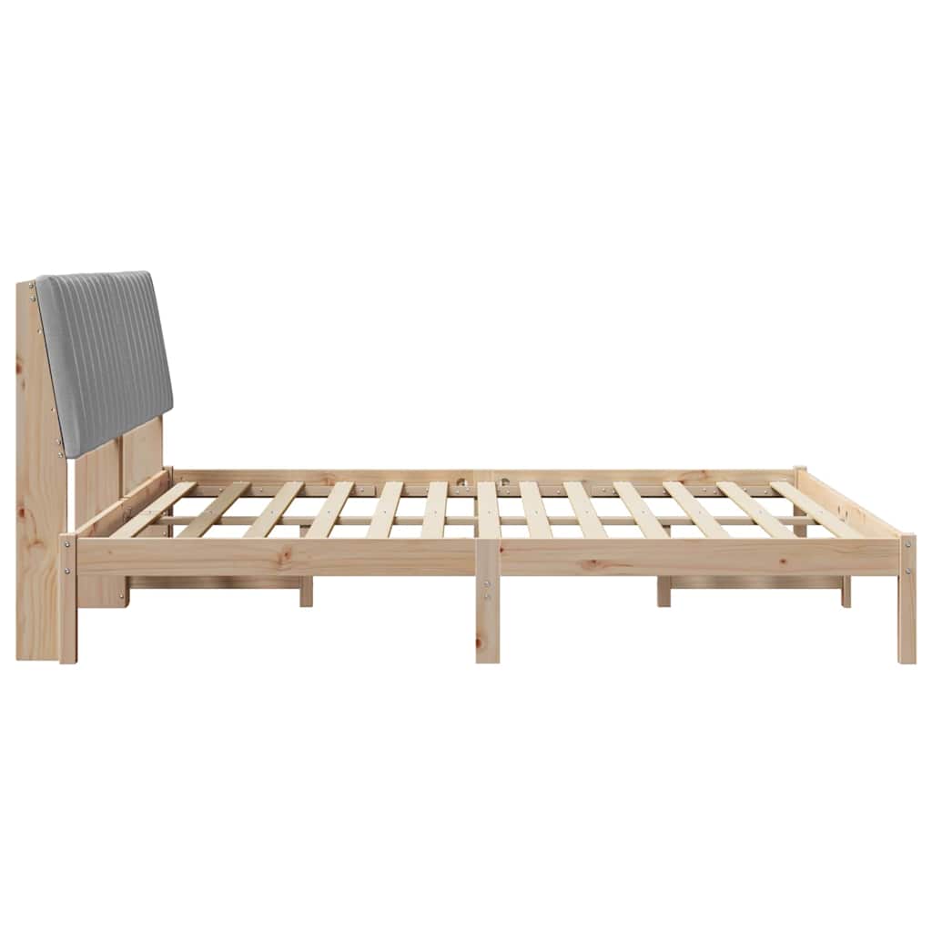 Sengestel med hovedgærde Brun 180 x 200 cm Massiv fyrretræ