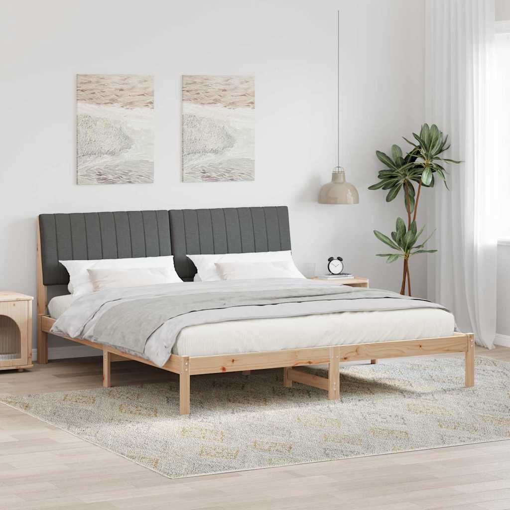 Sengestel med hovedgærde Brun 180 x 200 cm Massiv fyrretræ