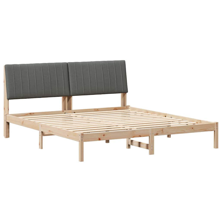 Sengestel med hovedgærde Brun 180 x 200 cm Massiv fyrretræ