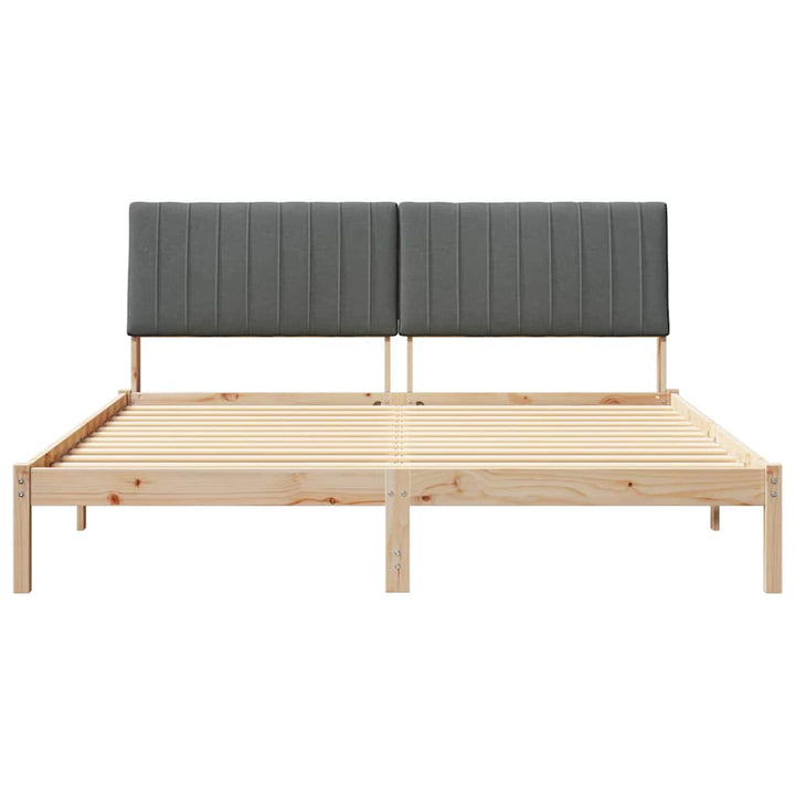 Sengestel med hovedgærde Brun 180 x 200 cm Massiv fyrretræ