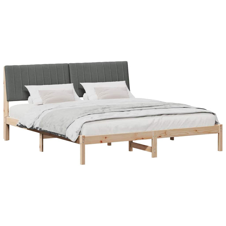 Sengestel med hovedgærde Brun 180 x 200 cm Massiv fyrretræ