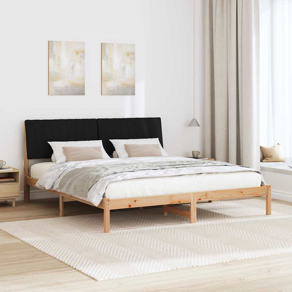 Sengestel med hovedgærde Brun 180 x 200 cm Massiv fyrretræ