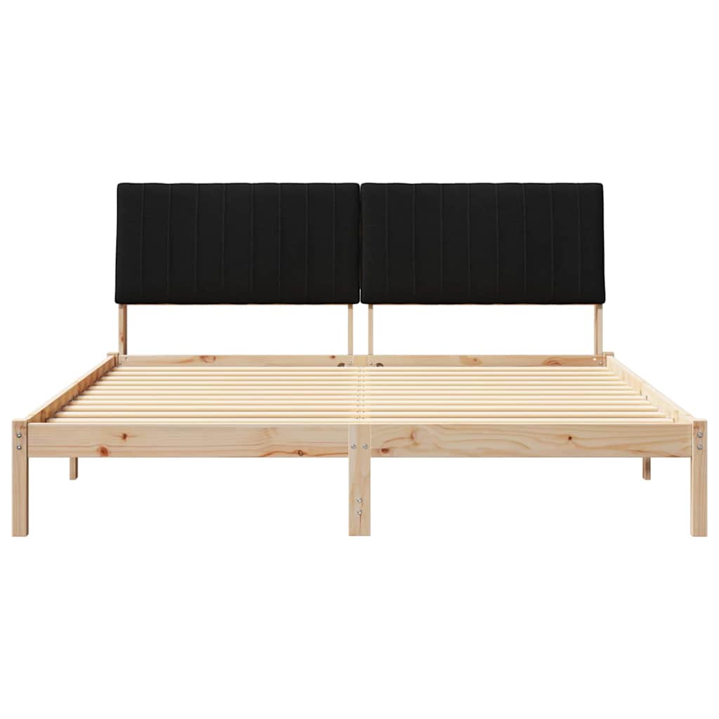 Sengestel med hovedgærde Brun 180 x 200 cm Massiv fyrretræ