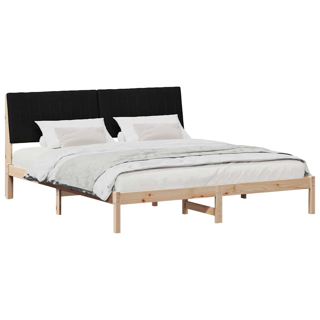 Sengestel med hovedgærde Brun 180 x 200 cm Massiv fyrretræ