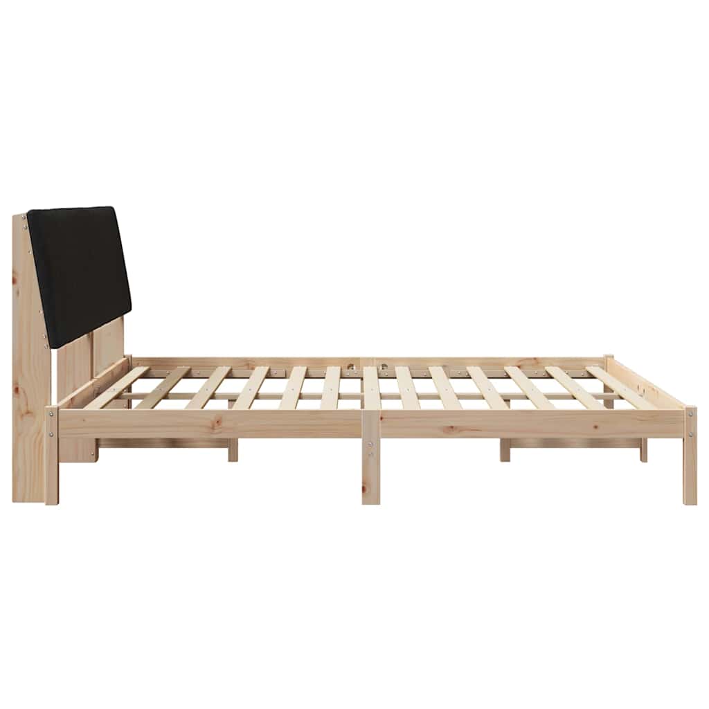 Sengestel med hovedgærde Brun 180 x 200 cm Massiv fyrretræ