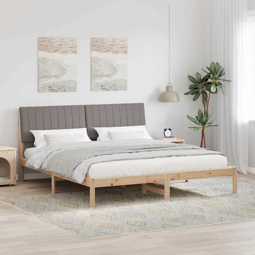 Sengestel med hovedgærde Brun 180 x 200 cm Massiv fyrretræ
