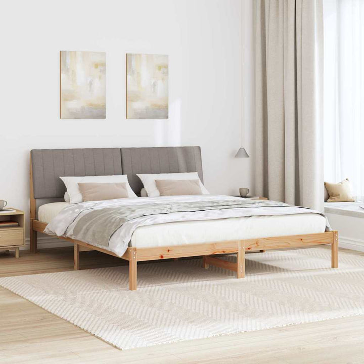 Sengestel med hovedgærde Brun 180 x 200 cm Massiv fyrretræ