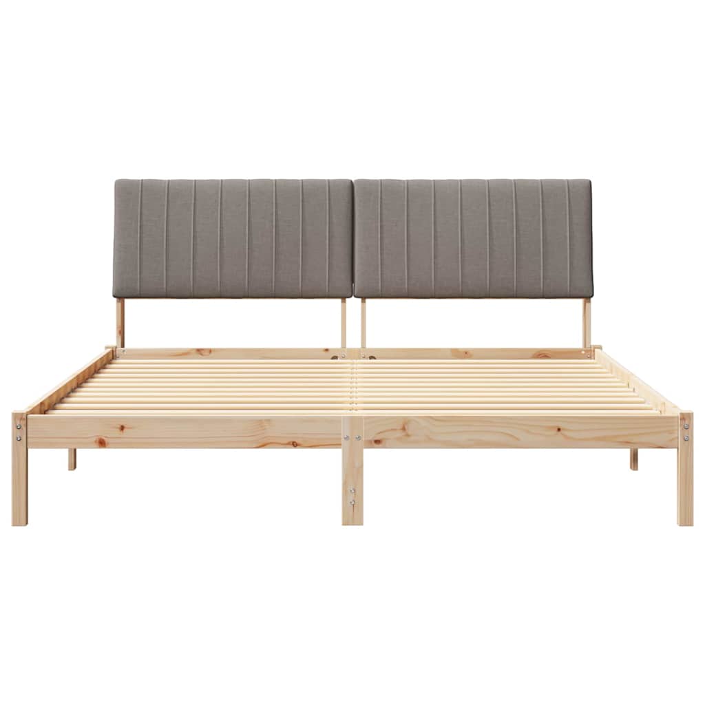 Sengestel med hovedgærde Brun 180 x 200 cm Massiv fyrretræ