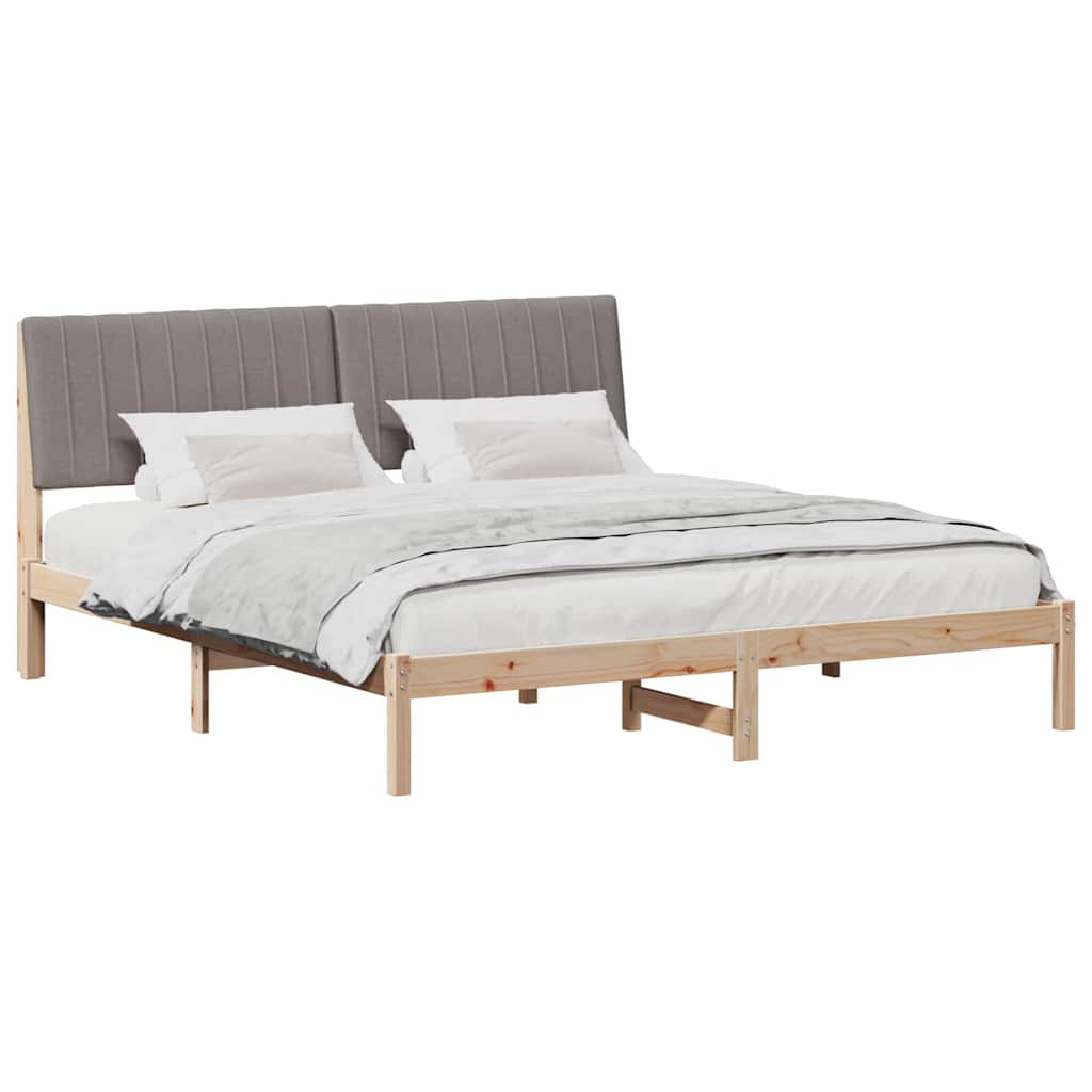 Sengestel med hovedgærde Brun 180 x 200 cm Massiv fyrretræ