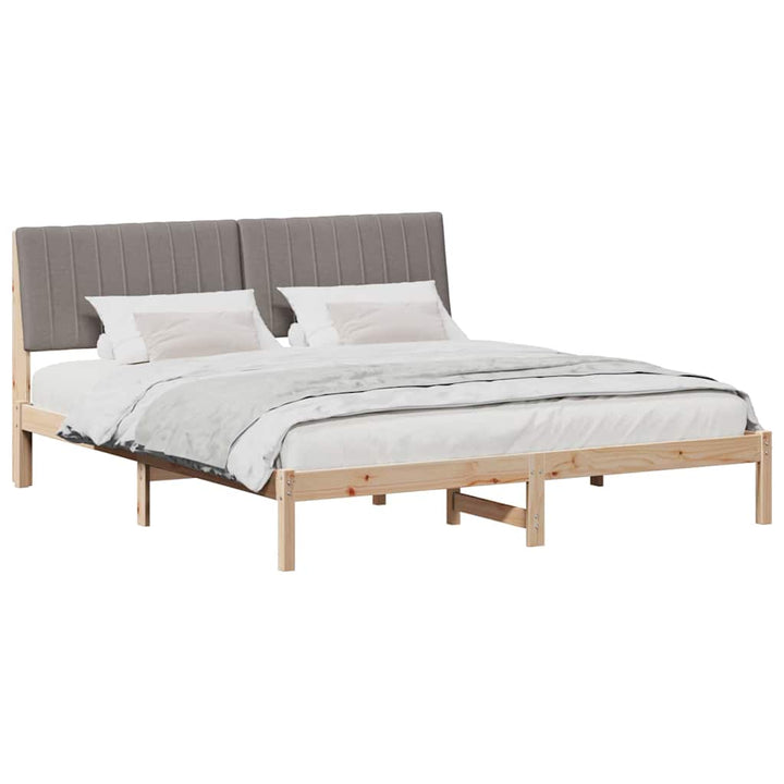 Sengestel med hovedgærde Brun 180 x 200 cm Massiv fyrretræ