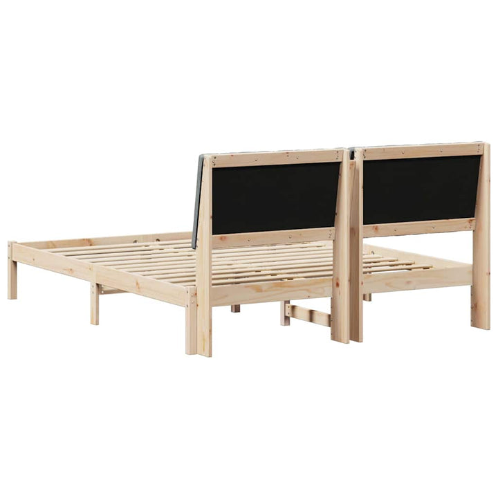 Sengestel med hovedgærde Brun 160 x 200 cm Massiv fyrretræ