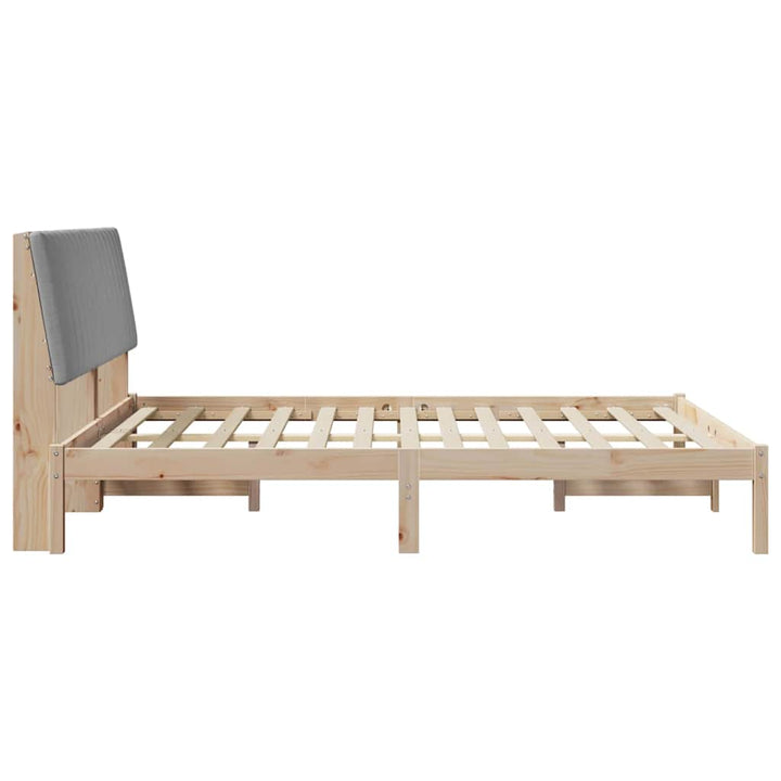 Sengestel med hovedgærde Brun 160 x 200 cm Massiv fyrretræ
