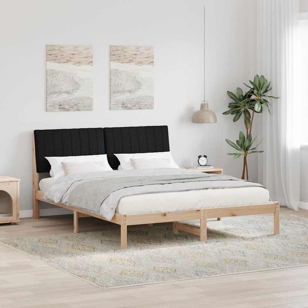 Sengestel med hovedgærde Brun 160 x 200 cm Massiv fyrretræ