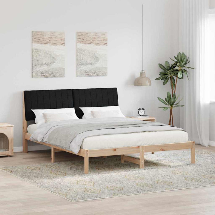 Sengestel med hovedgærde Brun 160 x 200 cm Massiv fyrretræ