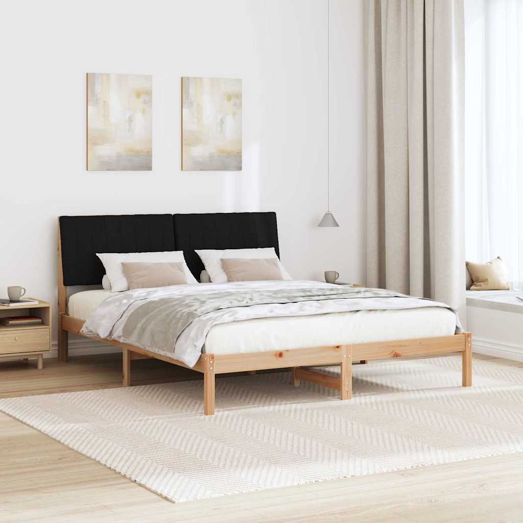 Sengestel med hovedgærde Brun 160 x 200 cm Massiv fyrretræ