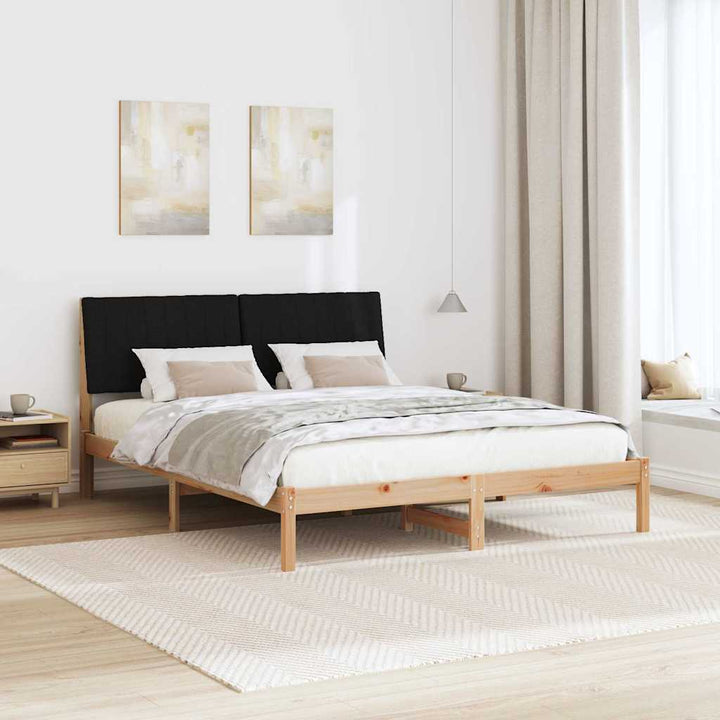 Sengestel med hovedgærde Brun 160 x 200 cm Massiv fyrretræ