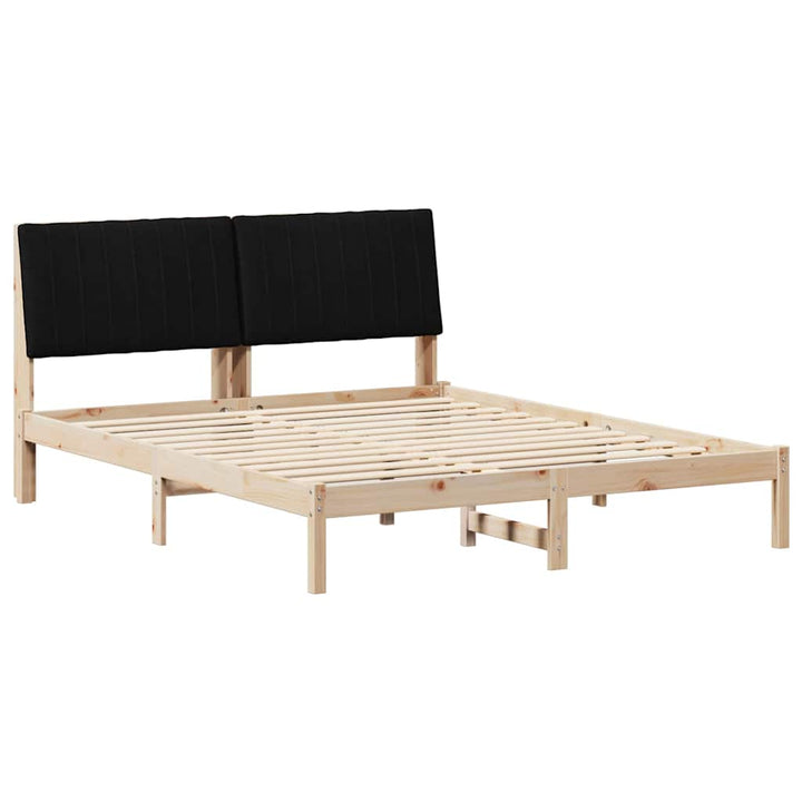 Sengestel med hovedgærde Brun 160 x 200 cm Massiv fyrretræ