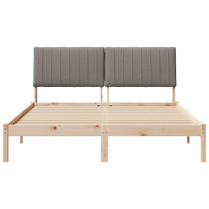 Sengestel med hovedgærde Brun 160 x 200 cm Massiv fyrretræ