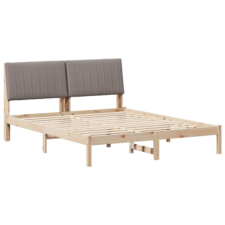 Sengestel med hovedgærde Brun 150 x 200 cm Massiv fyrretræ