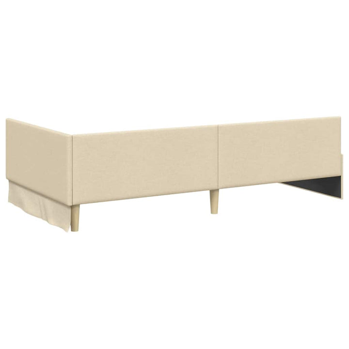 Hjørnesengramme med Madras Andet 2 pcs Creme Stof