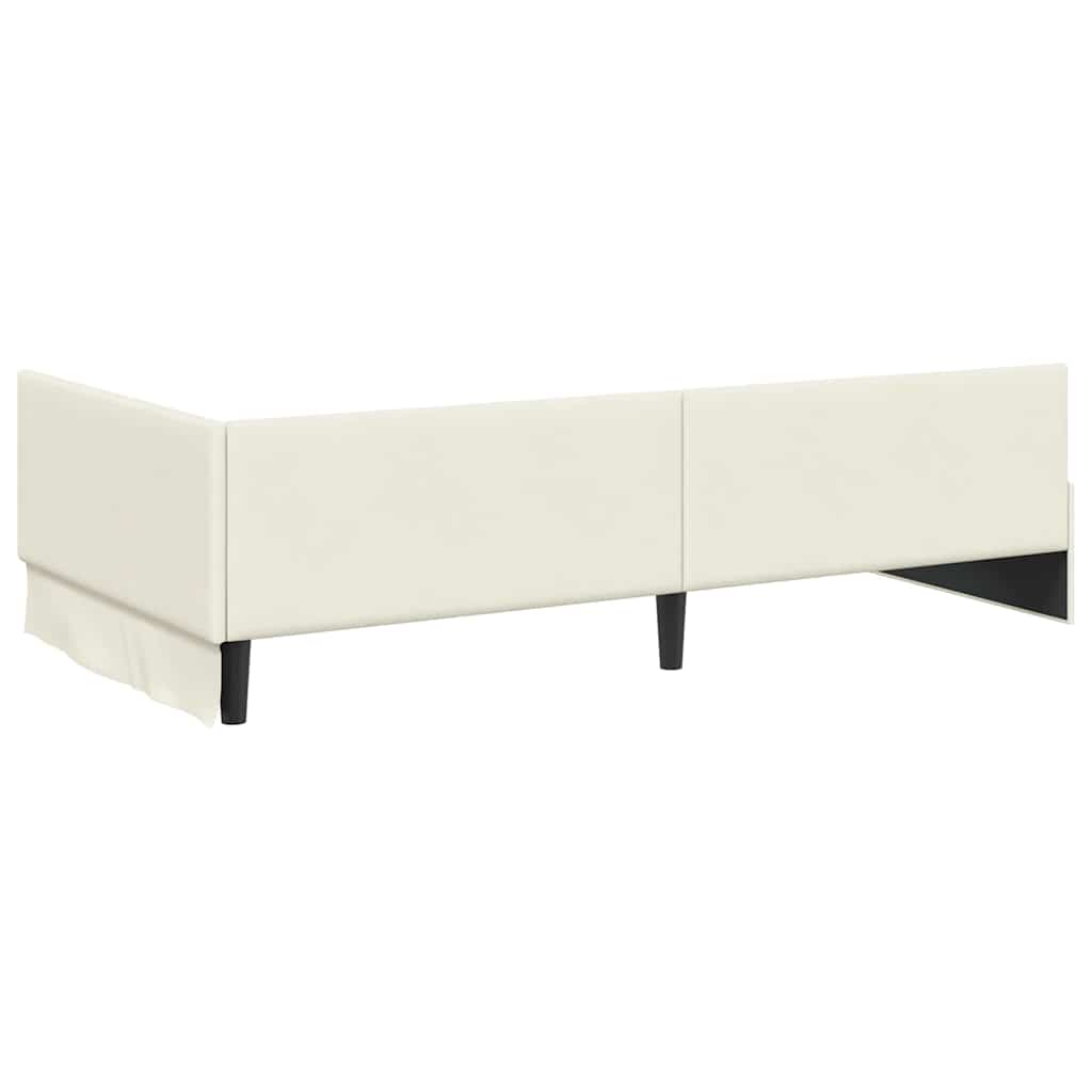 Hjørnesengramme med Madras Andet 2 pcs Creme Fløjl