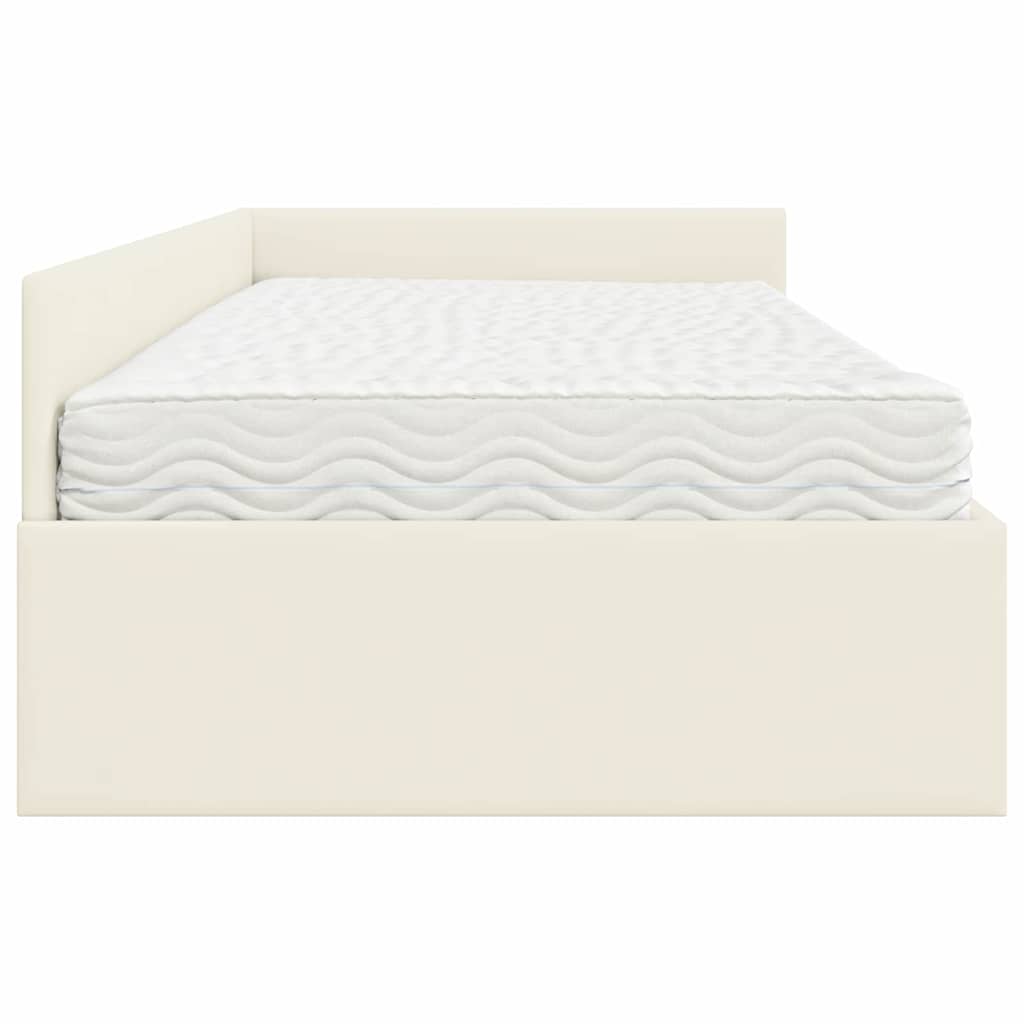 Hjørnesengramme med Madras Andet 2 pcs Creme Fløjl