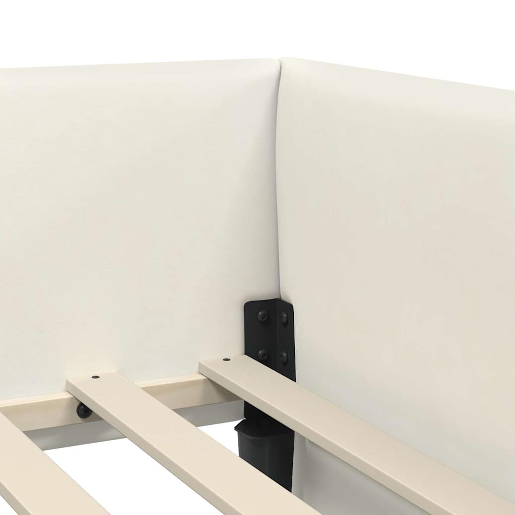 Hjørnesengramme med Madras Andet 2 pcs Creme Fløjl