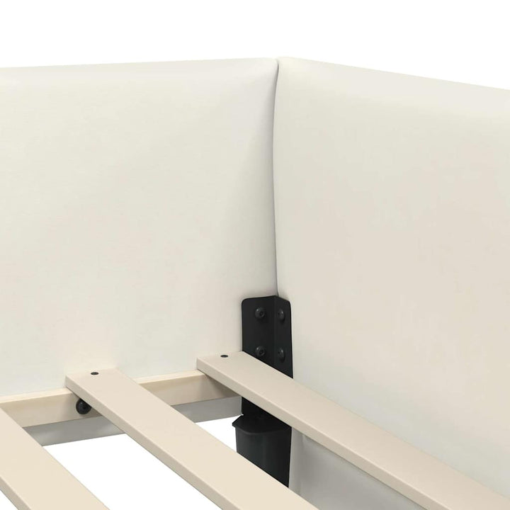 Hjørnesengramme med Madras Andet 2 pcs Creme Fløjl
