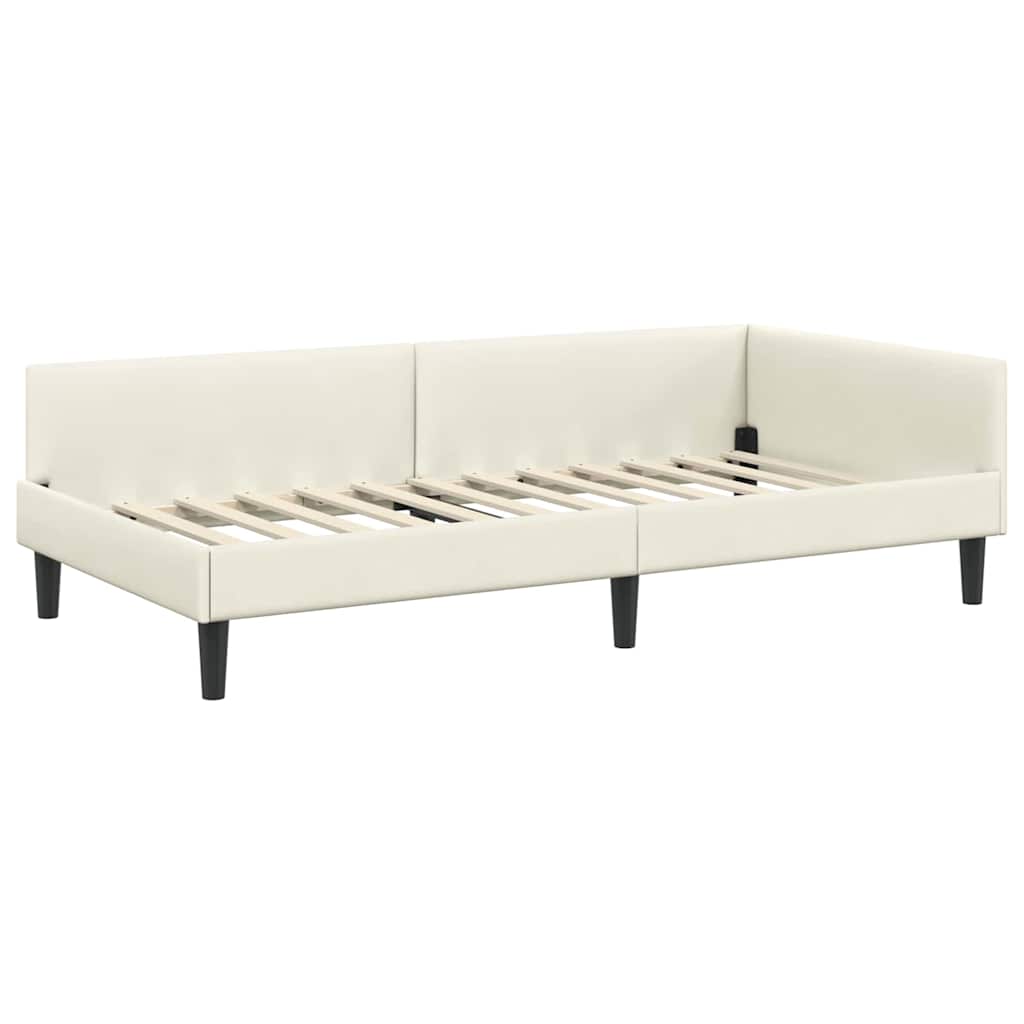 Hjørnesengramme med Madras Andet 2 pcs Creme Fløjl