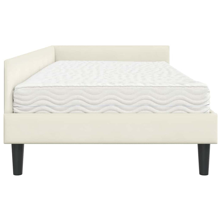 Hjørnesengramme med Madras Andet 2 pcs Creme Fløjl