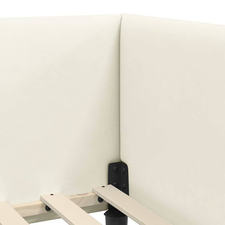 Hjørnesengramme med Madras Andet 2 pcs Creme Fløjl