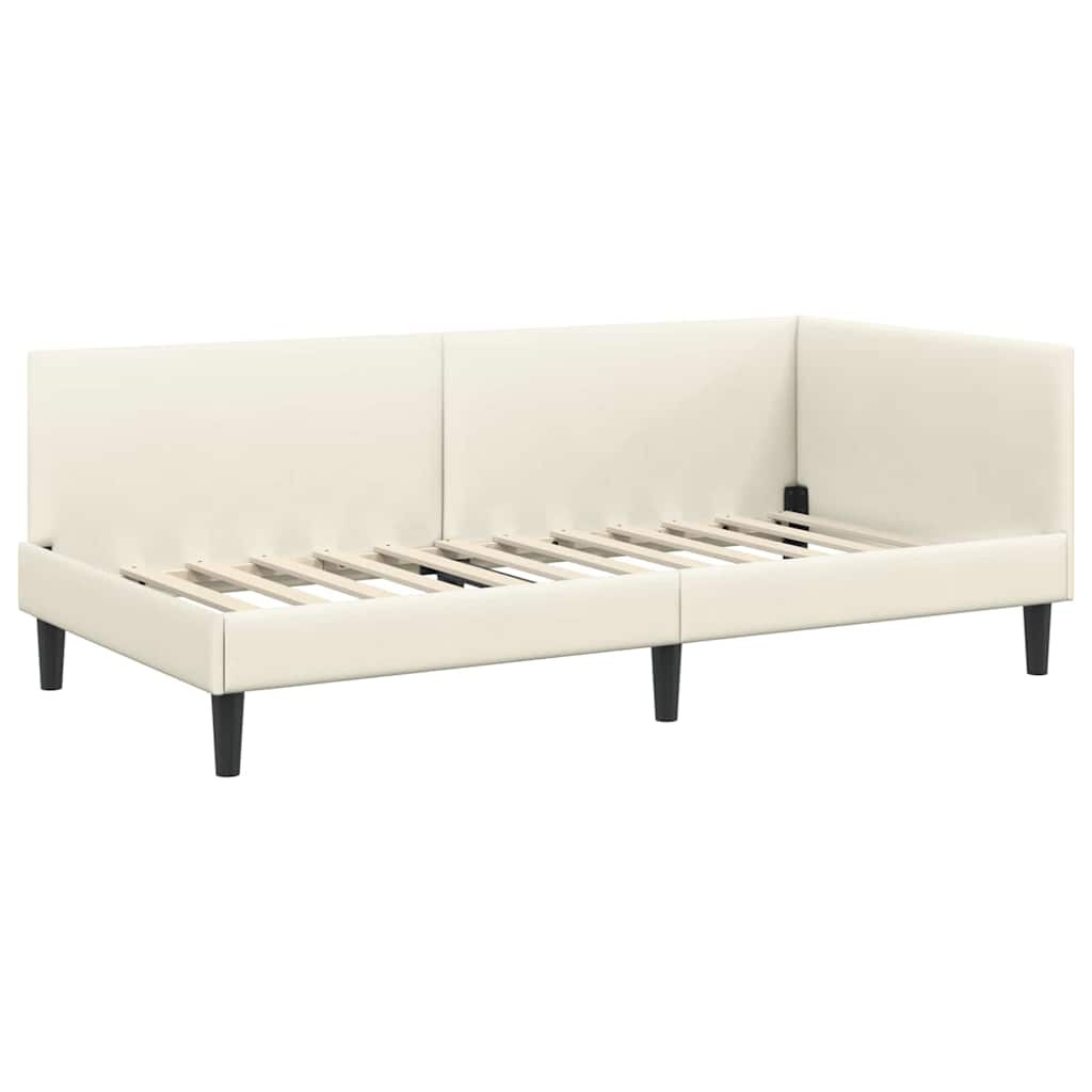 Hjørnesengramme med Madras Andet 2 pcs Creme Fløjl