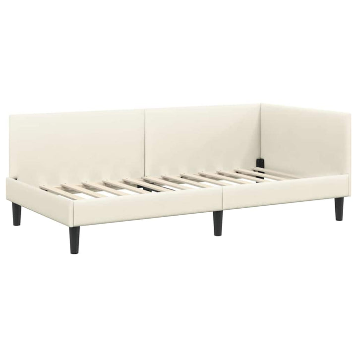 Hjørnesengramme med Madras Andet 2 pcs Creme Fløjl