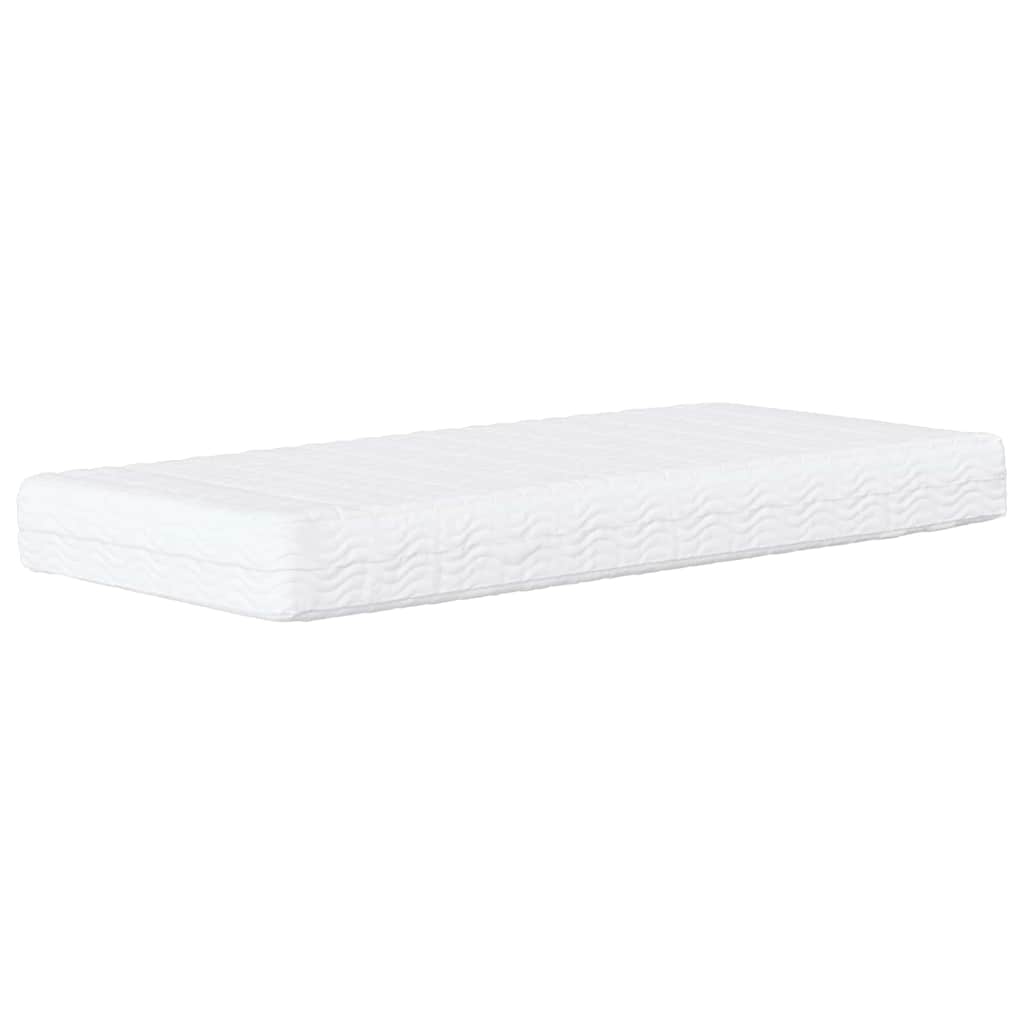 Hjørnesengramme med Madras med hovedgærde 2 stk. Creme Fløjl
