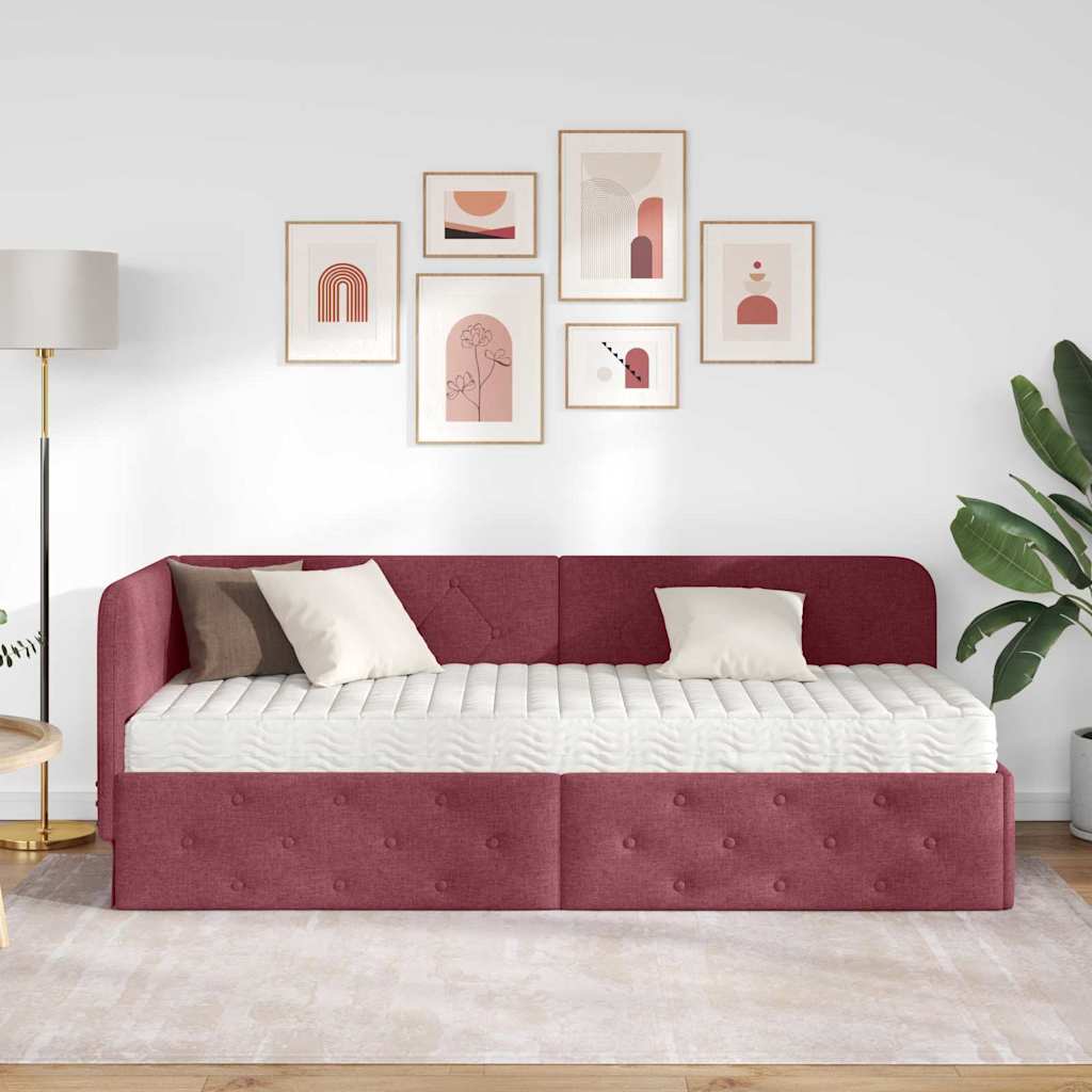 Hjørnesengramme Vinrød 80 x 200 cm Stof