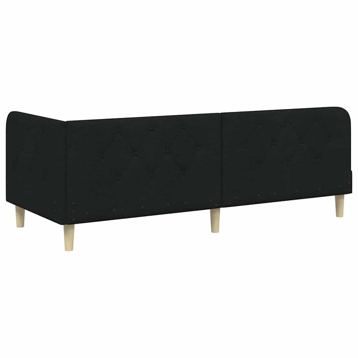 Hjørnesengramme Sort 80 x 200 cm Stof