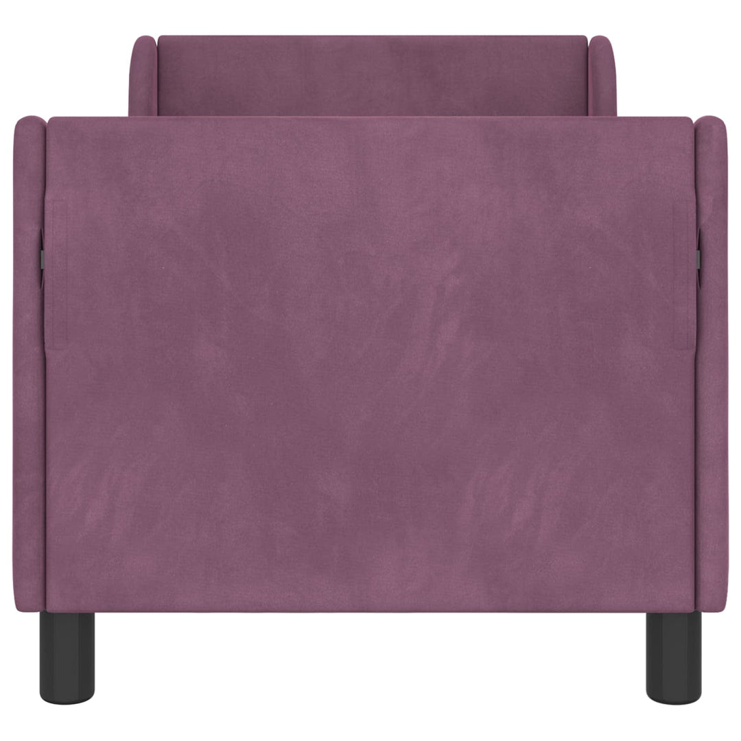 Sengestel til tumling med hovedgærde Lilla 70 x 140 cm Fløjl