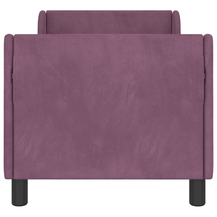 Sengestel til tumling med hovedgærde Lilla 70 x 140 cm Fløjl
