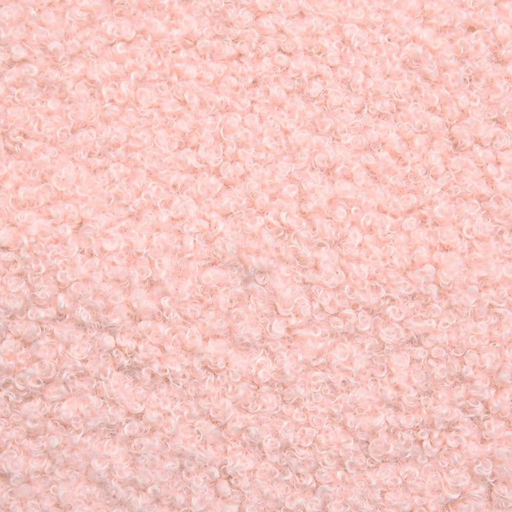Børnesengestel med hovedgærde Lyserød 80 x 160 cm Bouclé