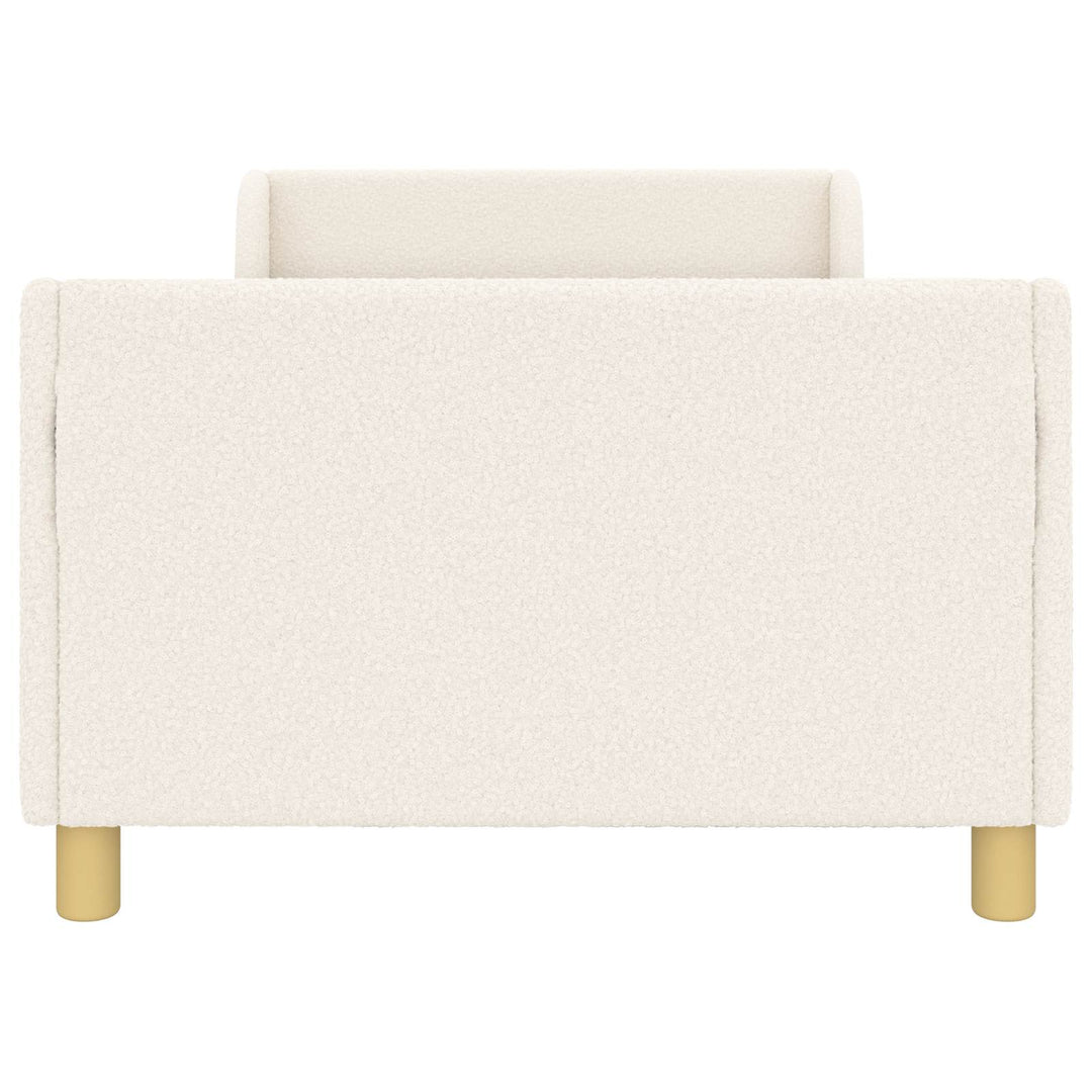 Børnesengestel med hovedgærde Cremefarvet 90 x 200 cm Bouclé