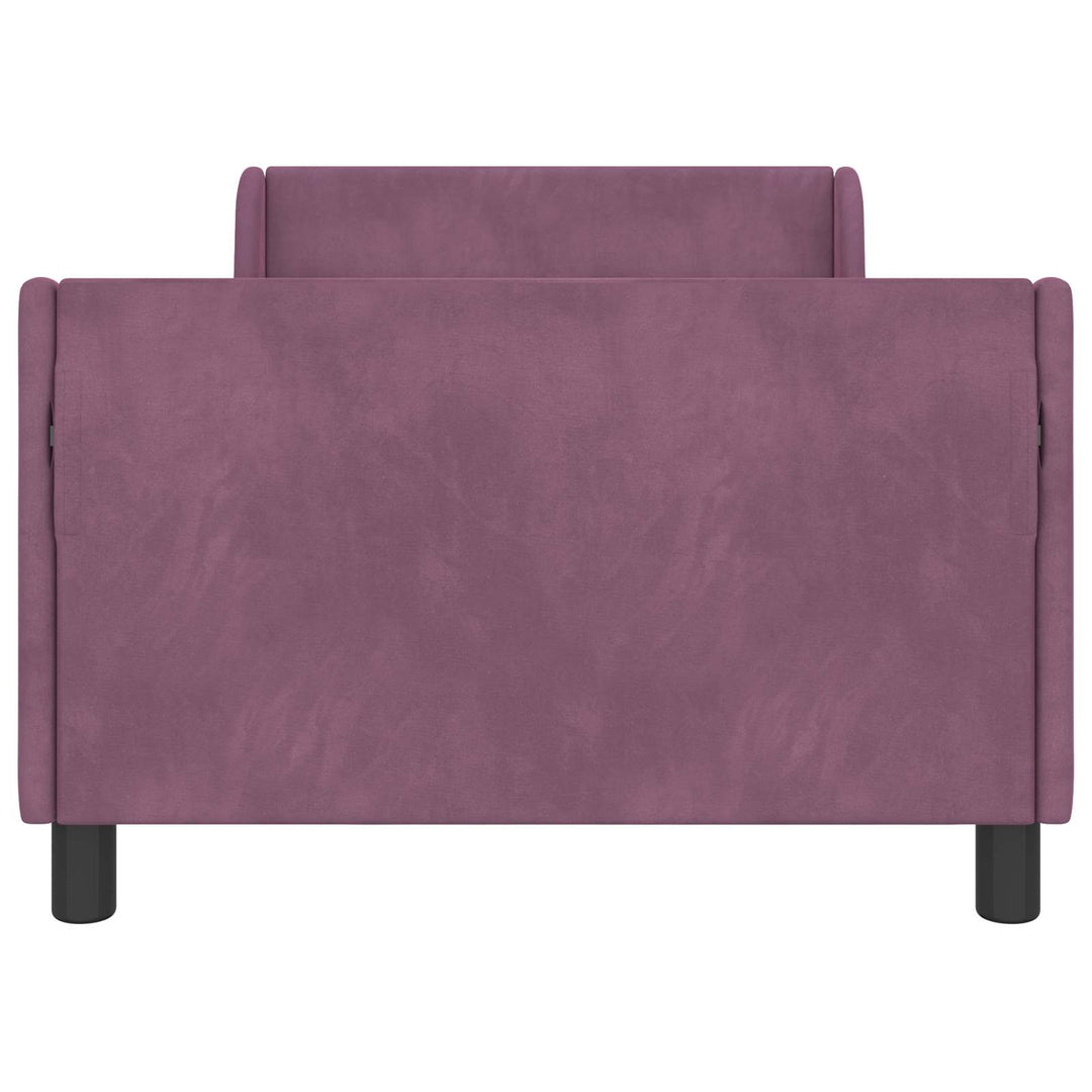 Børnesengestel med hovedgærde Lilla 90 x 200 cm Fløjl