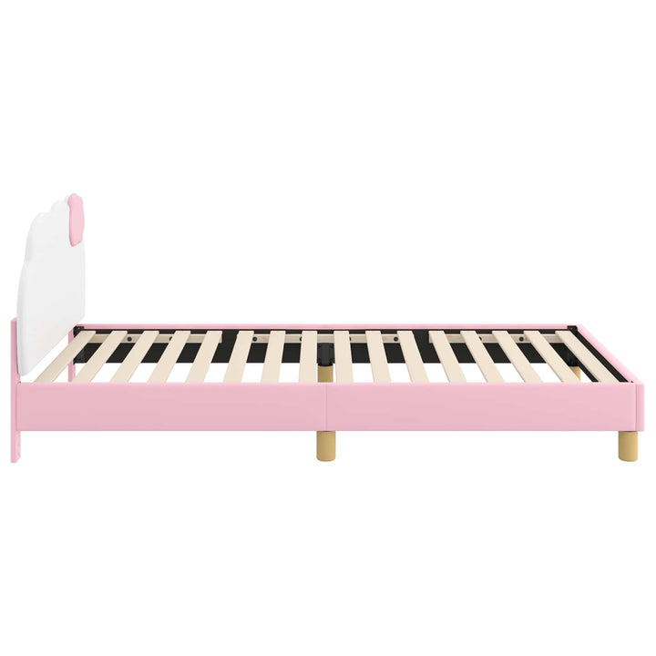 Børnesengestel med hovedgærde Lyserød 90 x 190 cm PU